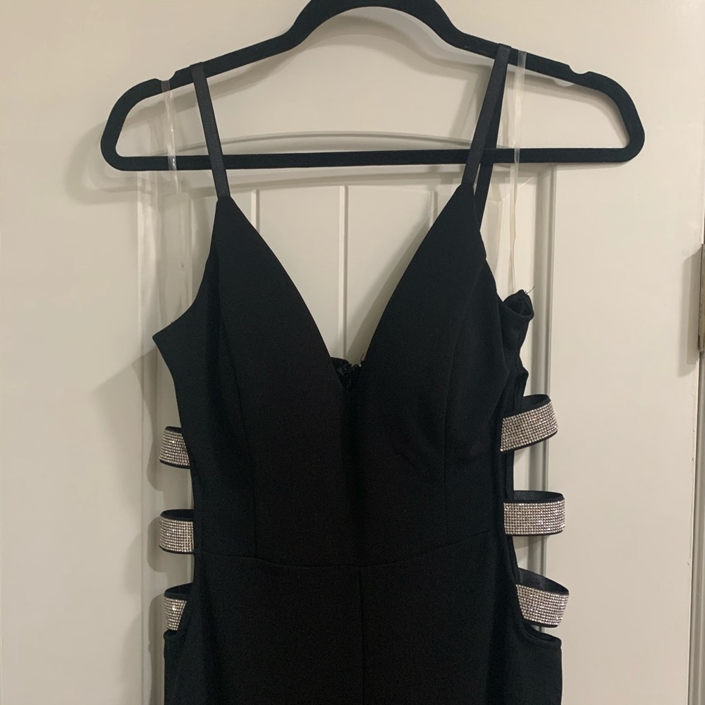 Black rhinestone jumpsuit